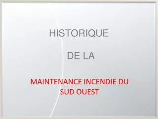 historique de la