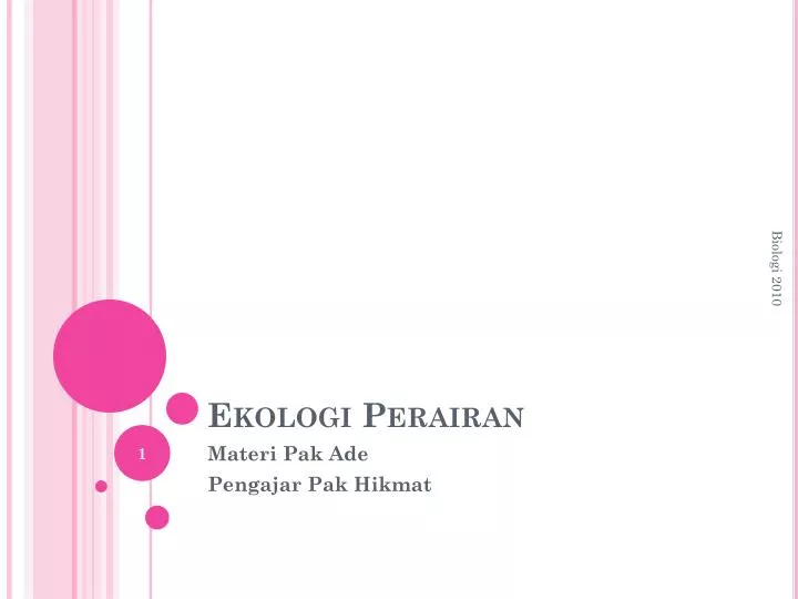 ekologi perairan