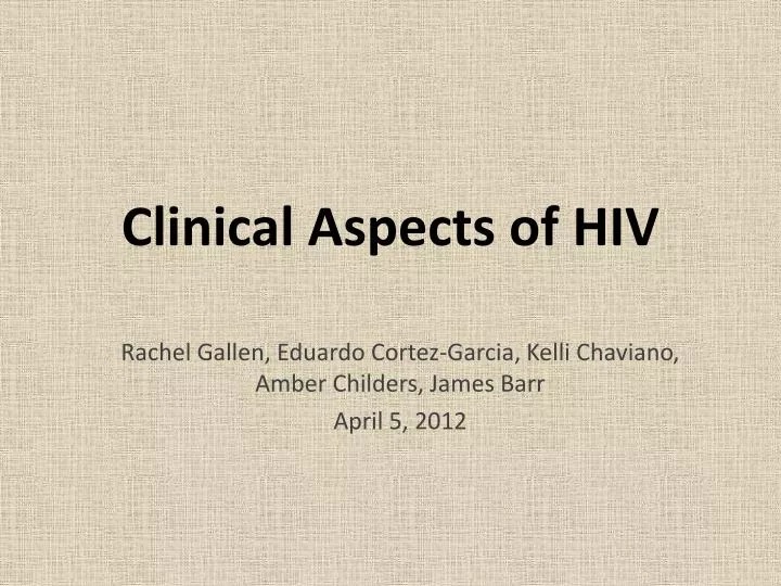 clinical aspects of hiv