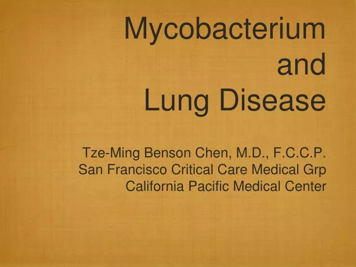 mycobacterium and lung disease