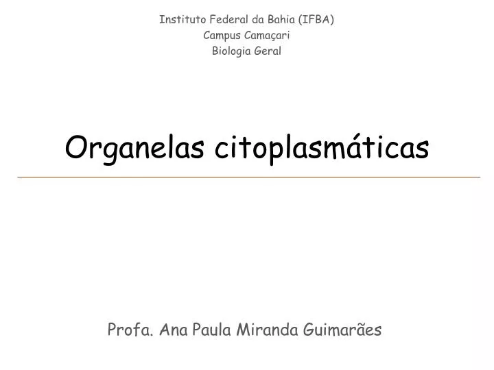 organelas citoplasm ticas