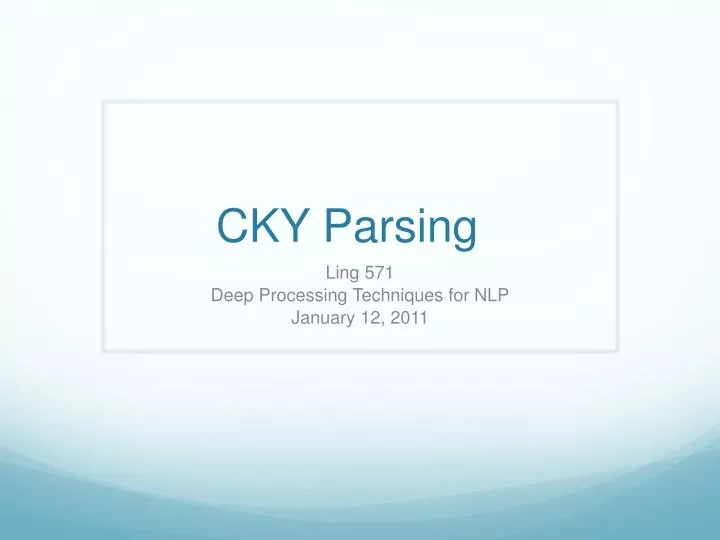 cky parsing