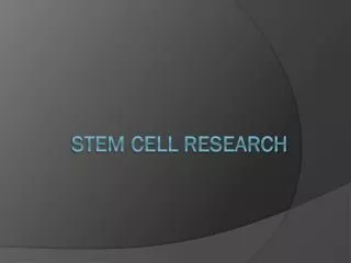stem cell research