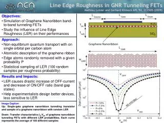 Objectives: Simulation of Graphene Nanoribbon band-to-band tunneling FETs