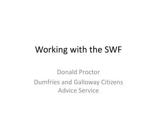 Working with the SWF