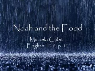 Noah and the Flood