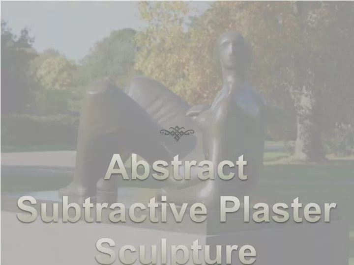 abstract subtractive plaster sculpture