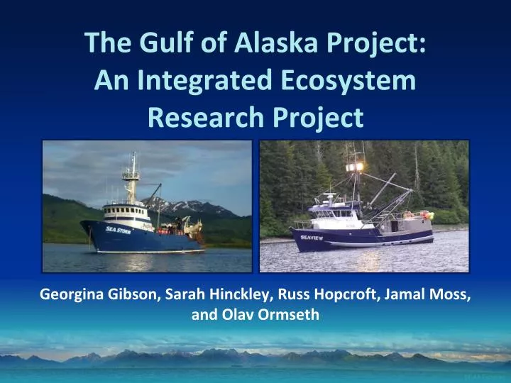 the gulf of alaska project an integrated ecosystem research project