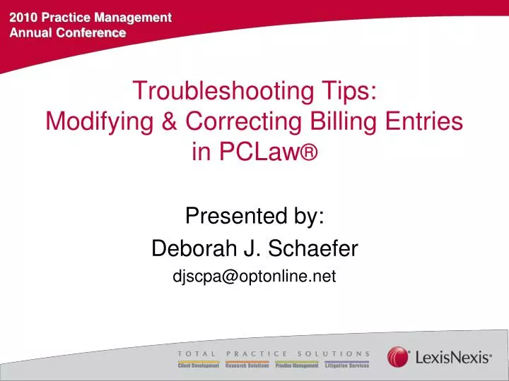 troubleshooting tips modifying correcting billing entries in pclaw