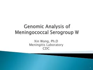 Genomic Analysis of Meningococcal Serogroup W