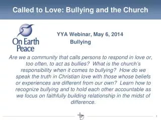 Called to Love: Bullying and the Church