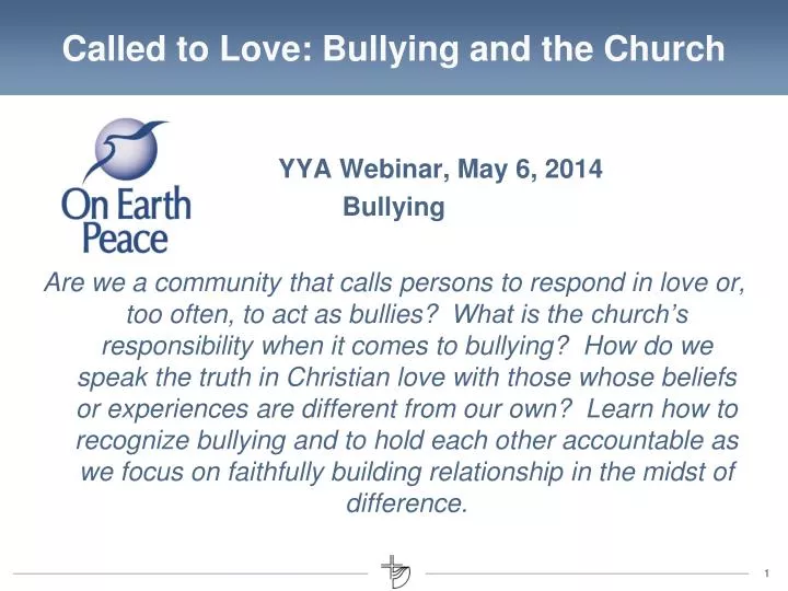 called to love bullying and the church