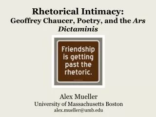 Alex Mueller University of Massachusetts Boston alex.mueller@umb.edu