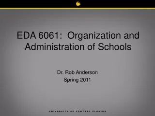 EDA 6061: Organization and Administration of Schools
