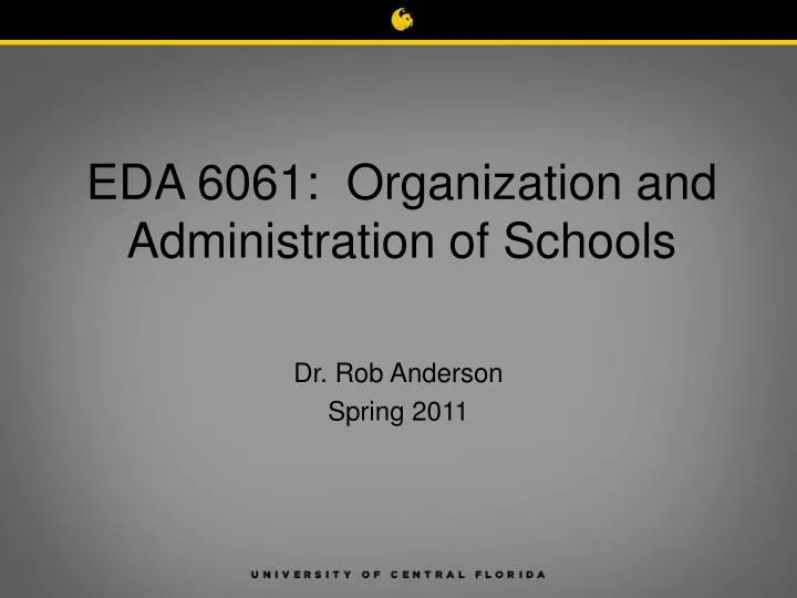 eda 6061 organization and administration of schools