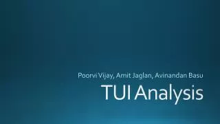 TUI Analysis