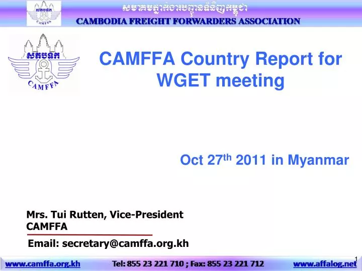 camffa country report for wget meeting