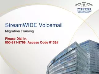 StreamWIDE Voicemail