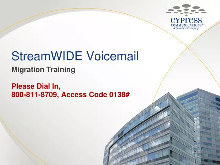 streamwide voicemail