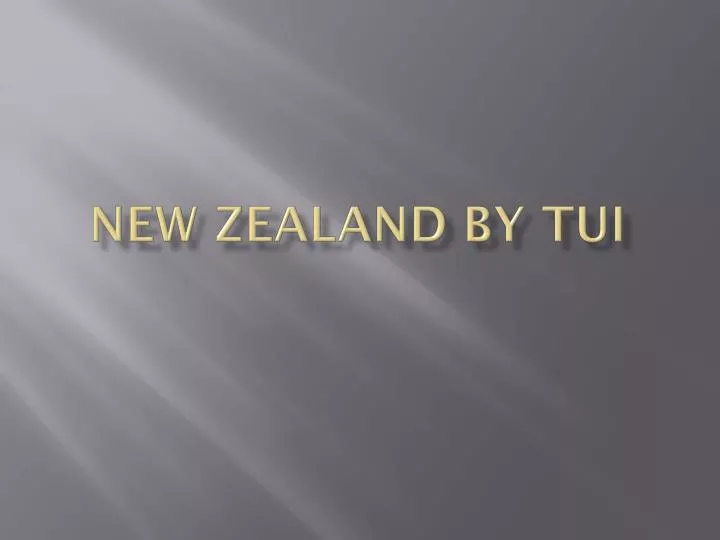 n ew zealand by tui