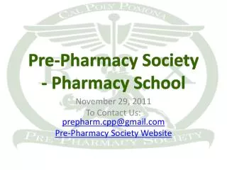 Pre-Pharmacy Society - Pharmacy School