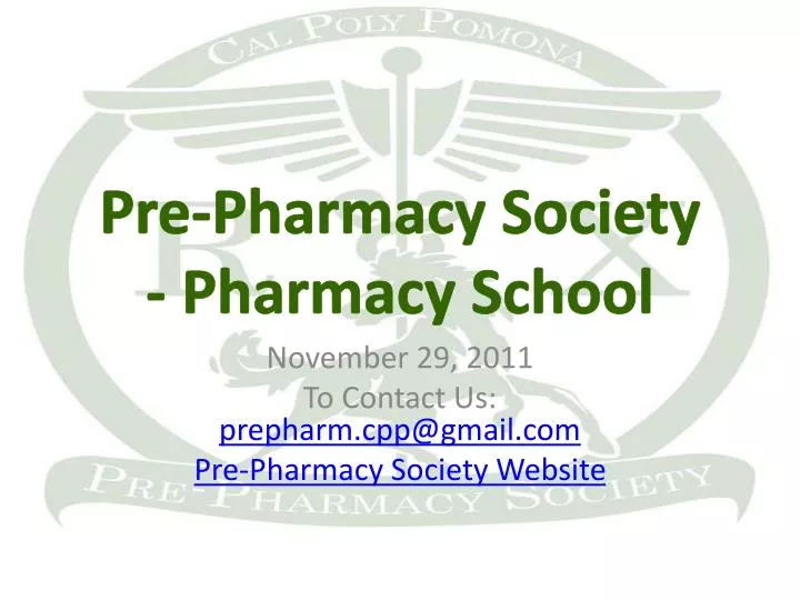 pre pharmacy society pharmacy school
