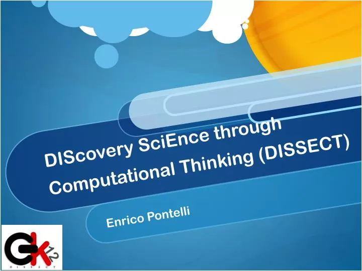 discovery science through computational thinking dissect