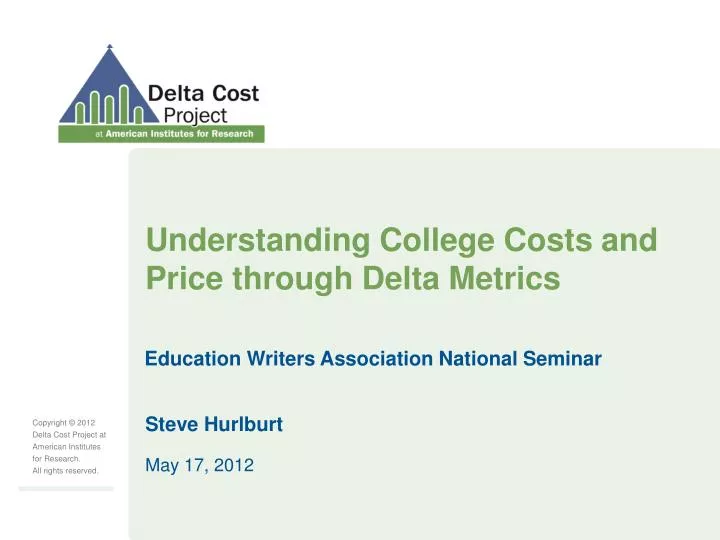 understanding college costs and price through delta metrics
