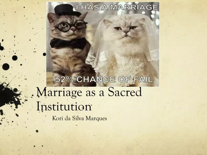 marriage as a sacred institution