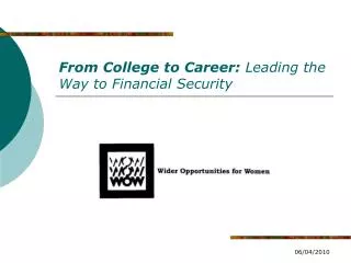 From College to Career: Leading the Way to Financial Security