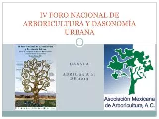 iv foro nacional de arboricultura y dasonom a urbana