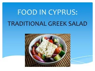 FOOD IN CYPRUS :