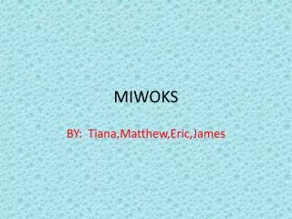 MIWOKS