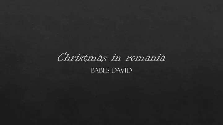 christmas in romania