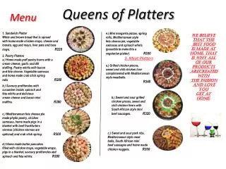 Queens of Platters