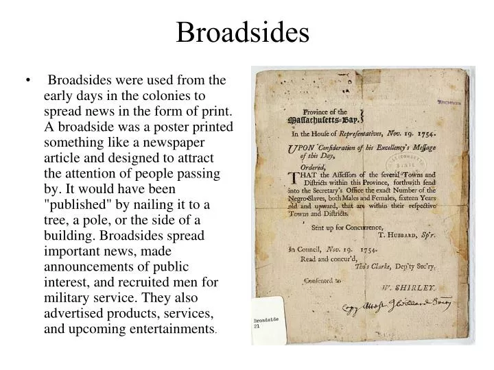 broadsides