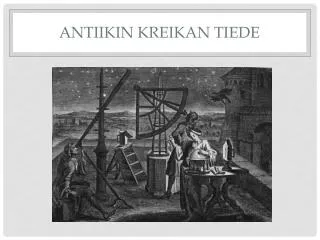 antiikin kreikan tiede