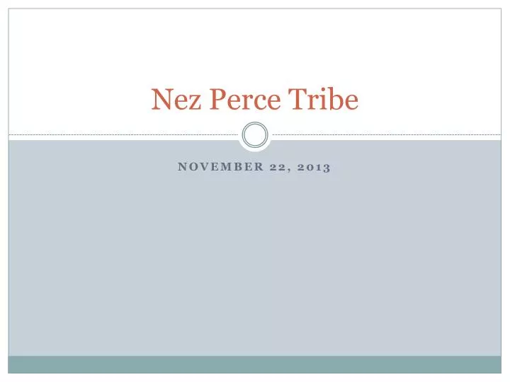nez perce tribe
