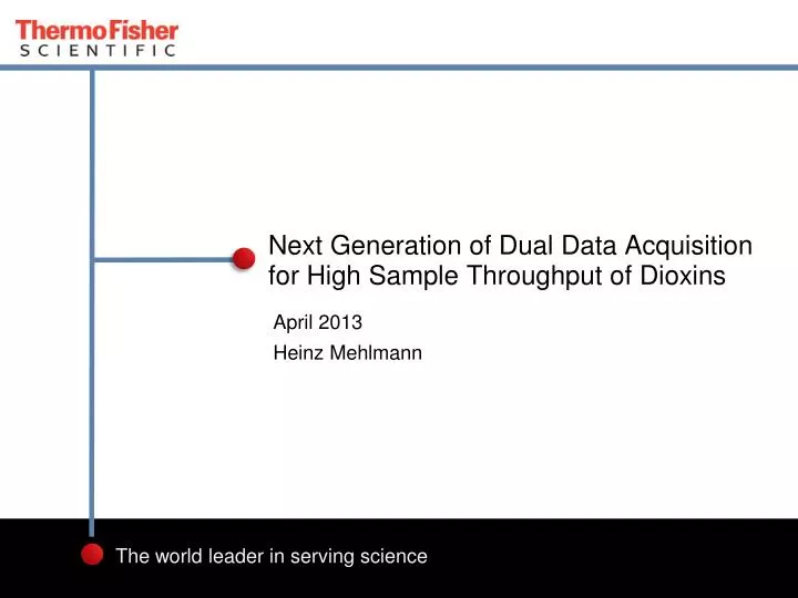next generation of dual data acquisition for high sample throughput of dioxins