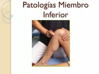patolog as miembro inferior