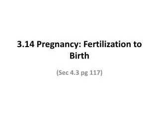 3.14 Pregnancy: Fertilization to Birth