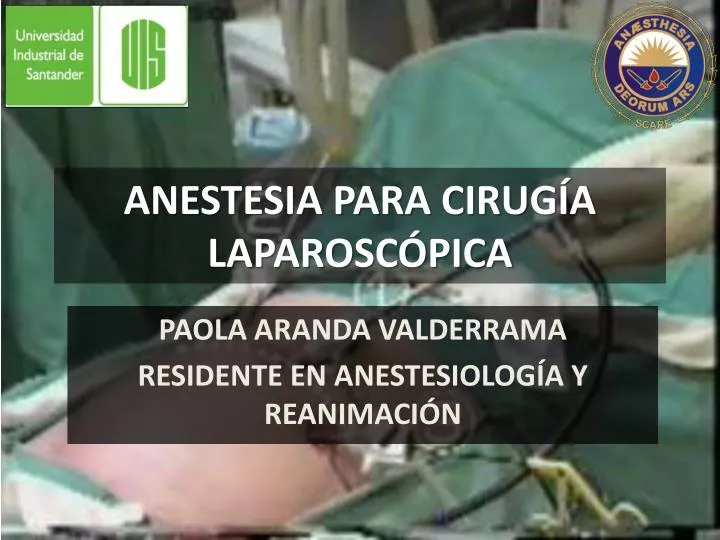 anestesia para cirug a laparosc pica