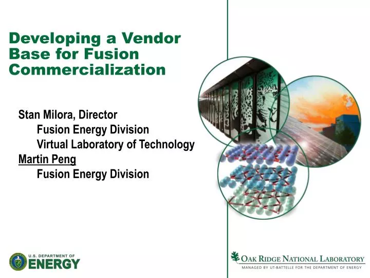 developing a vendor base for fusion commercialization