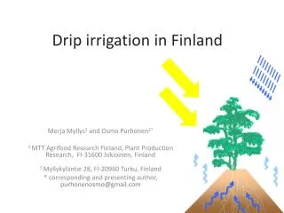 Drip irrigation in Finland