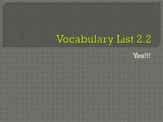 vocabulary list 2 2