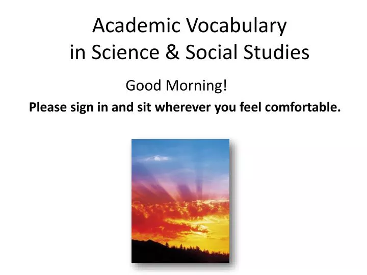 academic vocabulary in science social studies