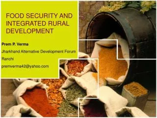 FOOD SECURITY AND INTEGRATED RURAL DEVELOPMENT