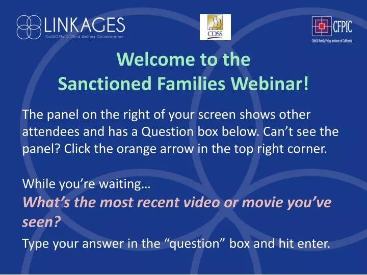 welcome to the sanctioned families webinar