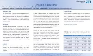 Ealing Hospital 	NHS Trust	 Anaemia in pregnancy