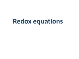 Redox equations